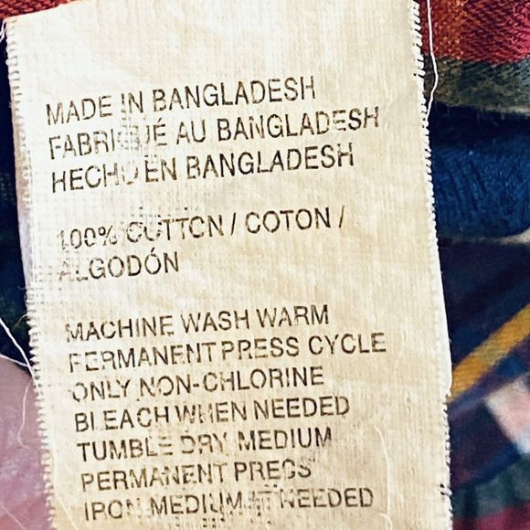 IZOD Heritage Tartan Red/Blue/Green/White Plaid Long Sleeve Button Down Men’s XL - Picture 10 of 12